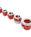 Job Ready Electric Pipe Threader Kit Featuring A Beefy 2300W Motor And Sleek Handheld Build Includes Six Heavy Duty Die Heads for threading.
