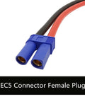 Close-up of EC5 Male Female Cable Adapter With 10cm 12 AWG Flexible Silicone Wire showing female plug connectors.