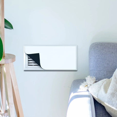 Six Pack Strong Magnetic Vent Covers For Home Ceiling Floor And Wall Vents 5.5 By 12 Inches Pure White Keeps Air In And Drafts Out