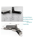 Concealed Top And Bottom Pivot Knife Hinge With Soft Close For Wood And Aluminum Glass Doors Zinc Alloy Build 40mm Barrel