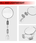 Inspection Mirror With Magnetic Base For Welding Or Automotive Repairs, 2.16 Inch Mirror, Ball Joint Angle shown at different angles