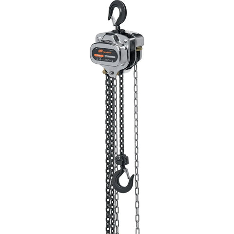 Heavy Duty Manual Chain Hoist Pulling 3 Ton Loads Over 10 Foot Travel With An Open Frame Setup Built Tough For Easy Maneuvering And Killer Stability On Any Bustling Jobsite