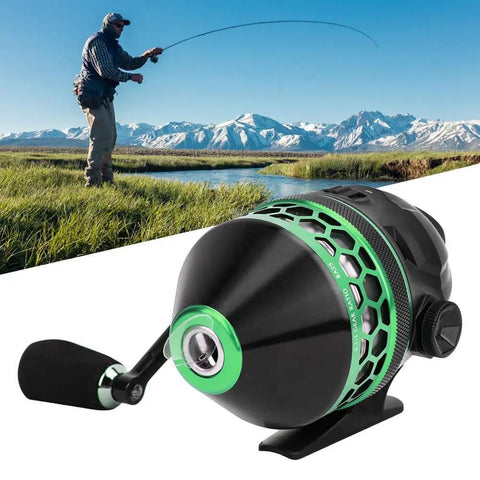 Spincast Fishing Reel With 4.1 To 1 Gear Ratio, Closed Face Design, Durable ABS And Metal Build, Lightweight Yet Tough