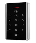 Rock Solid Stand Alone Door Access Control Keypad With 125 Khz Proximity Reader And Password Code Combo close-up showing numeric pad and card reader symbol.