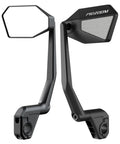Dead Simple Folding Bike Mirror Built For Handlebars With Tough Metal Gears That Lock Tight Over Rough Roads While Offering Wide Angle Rear View Awareness For Everyday Motorcyclists Seeking Smooth Rides, two mirrors side view.