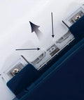 Close-up of quick release soft close toilet seat hinges for easy installation, part of Upgrade Your Bathroom With This Top Notch Quick Release Soft Close Toilet Seat Featuring Hella Smooth Silent Shut Hinges And Ultra Durable Polypropylene Construction Designed For Easy Install On Most Standard Oval Fixtures.