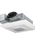 Whisper Quiet DC Bathroom Vent Fan With Dimmable 3000K LED Light And SmartFlow Technology, ultra-slim ceiling exhaust, oval duct