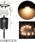 Warm White Recessed LED Deck Light Kit With Black Protective Shell For Embedded Installation, 12V Low Voltage Step Lights