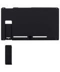 Soft Touch Black Console Back Plate Replacement For Nintendo Switch With Kickstand Easy Install Durable DIY Shell Case