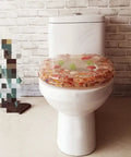 Universal Slow Close Toilet Seat Cover With Thickened Resin Construction And Waterproof Printed Straight Up Quality Design No Fuss Install Soft Closing Lids For Everyday Home Use on toilet with lid design.