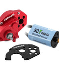 Beefy 50T Brushed RC Motor With Aluminum Alloy Gearbox For 1 24 Scale Axial SCX24 Crawler Upgrade Red Fits AXI90081 AXI00002