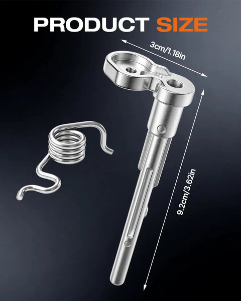 Fuel Tank Repair Kit With Gas Door Spring And Door Hinge Pin For 2019 To 2025 Chevy Silverado And GMC Sierra 1500 2500 3500 Fits 5.8Ft 6.5Ft 6.6Ft Or 8Ft Truck Beds Direct Fit Replacement For Quick Easy Install And Long Lasting Performance, silver hinge pin and spring, 3cm by 9.2cm