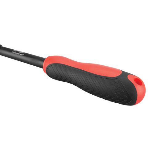 Handle of Indexing Twin Hook Oil And Grease Seal Puller With 14 Locking Positions And 195 Degree Reach, ergonomic and rubberized.