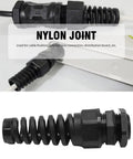 Five Pack Half Inch Strain Relief Cable Gland Kit IP68 Waterproof Nylon Spiral Joint with Gaskets for Wires