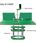 Built Thick As A Brick Router Lift With Bulletproof Table Insert For Smooth Tweaks And Repeatable Setups On Your Woodworking Bench, aluminum alloy lift.