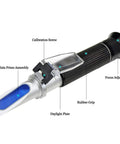 Salinity Refractometer For Seawater And Marine Aquariums With Automatic Temperature Compensation 0-100 PPT Range Dual Scale Readout