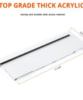 Ergonomic Tilt Keyboard Stand With Clear Acrylic Tray And Silicone Anti Slip Case, 17 x 5.5 inches, dimensions labeled.