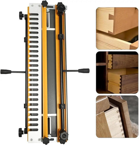 Knockout Woodworking Dovetail Jig Hella Sturdy Router Template With Milling Cutter For Nailed Tight Semi Blind Joints Drawers Cabinet Builds Smooth aluminum frame and drawer joints.
