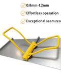 90 Degree Vertical Seam Locking Tool For Metal Roof Panels Hand Seamer Heavy Duty Bender shown with metal sheet