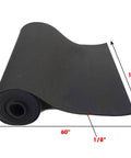 Top Shelf Neoprene Foam Rubber Sheet Roll 15 By 60 Inches By One Eighth Inch Thick rolled black foam for insulation and crafts.