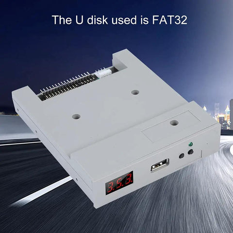 USB Floppy Drive Emulator 3.5 Inch 1.44 MB Plug And Play Disk Drive With Built In Memory For Fat16 Fat32 Fat12 Conversion And Auto Save On Shutdown Disk To USB 3.5 Inch SSD Emulator For Retro Computers, front view