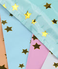 Colorful star pattern plastic loot bags from 25 Party Favor Bags For Kids Birthday Parties With Star Pattern In 5 Colors
