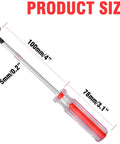 Top Shelf T20 Security Torx Screwdriver Featuring An Insanely Strong Magnetic Tip And Heat Treated S2 Steel Shaft With Vibrant Red Coating For Brutally Fast Fastener Removal And Daily Shop Grind, 100mm length with 78mm handle.