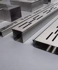 Heavy Duty 304 Stainless Steel Drain Channel For Outdoor Pools And Decks L And T Shaped Trench Drain Kit 5x7 cm view