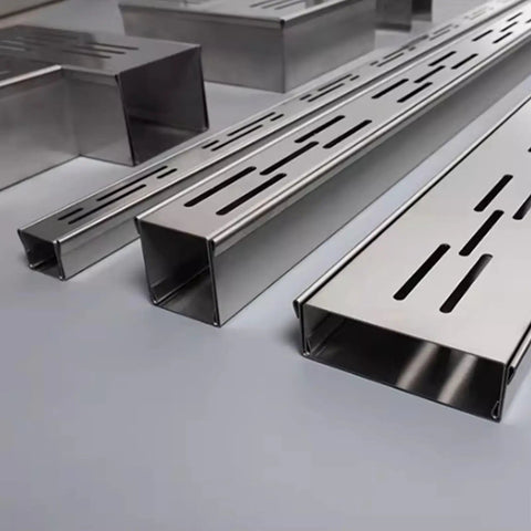 Heavy Duty 304 Stainless Steel Drain Channel For Outdoor Pools And Decks L And T Shaped Trench Drain Kit 5x7 cm view
