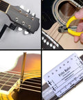 61 Piece Guitar Repair Tool Kit With Ruler Gauge And Hex Wrenches, Files, Fingerboard Guard, Grinding Stone For Acoustic, Electric, Bass And Banjo