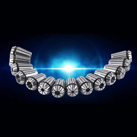 Spring Collet Set For CNC Engraving And Milling Machines, 14Pc ER20 Collets arranged in a half-circle, durable 65Mn steel