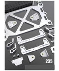 Heavy Duty Z Axis Bracket Kit For 3D Printer Mods Cnc Machined Aluminum parts laid out on a black surface showing precision design.