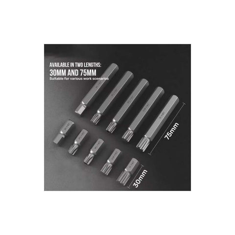 Clmxmt Heavy Duty 75 Piece Ratchet Kit With Star Bits Hex Sockets Torx Adapters Phillips Screwdriver Set For Auto Repair And Handyman Jobs That Totally Rock Your Workflow Today, 30mm and 75mm bits