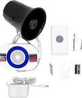 Extra Loud Warehouse Door Chime And Siren Kit For Industrial Manufacturing And Loading Docks showing components