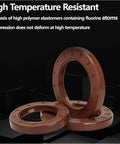 Fluoro Rubber Oil Seal Kit With O Rings And Gaskets Heavy Duty Transmission Seals High Temperature Resistant From Minus 20C To 240C Corrosion Proof Ring Set For DIY Repairs And Maintenance, brown FKM oil seals
