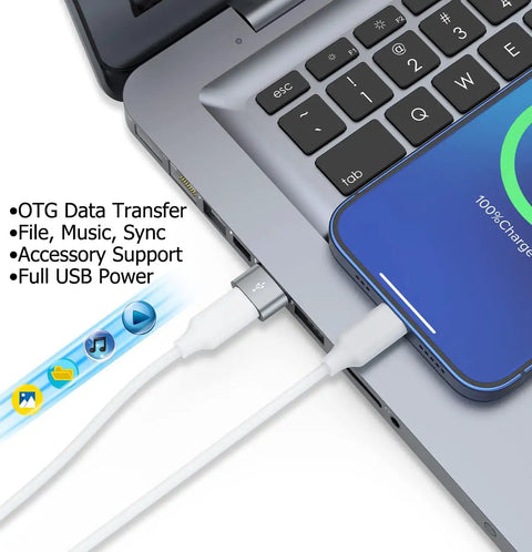 2 Pack USB C Female To USB 3.0 A Male Adapter OTG Converter Plug And Play For Smartphones Tablets Laptops Dope Must Have Connect USB C Peripherals To USB A Ports Keyboard Mouse Flash Drive Hub in laptop and phone setup