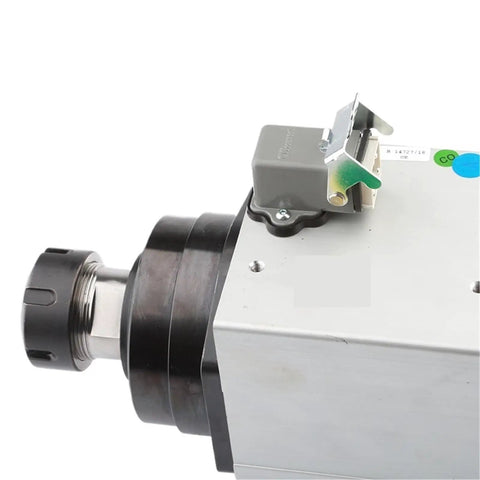 Heavy Duty 6KW Air Cooled Spindle Motor For CNC Router Woodworking Engraving Tools With ER32 Collet 18000 RPM 300Hz Italian Build close-up view of motor connection