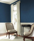 Room with Waverly Cottage Sweet Grass Removable Wallpaper In Ink Blue Peel And Stick Botanical Pattern For Accent Walls Double Roll Provides About Fifty Six Square Feet Coverage USA Made Durable Removable Wallcovering For Easy DIY Updates on walls