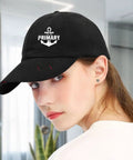 Chill All Black Trucker Hat Ideal For Yacht Deck Crew And Charter Guests worn by woman indoors