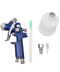 Professional HVLP Paint Sprayer Knock It Out Fast With Sleek Adjustment Controls For Drip Free Gritless Coats And Peak Efficiency Designed For Effortless Weekend Makeovers, blue sprayer, gravity cup, toothbrush, parts.