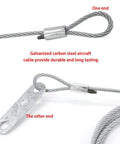 Beefed-Up Garage Door Safety Cable For Extension Springs Galvanized Carbon Steel 8-1/2 Ft By 1/8 In 7x7 Strands close-up