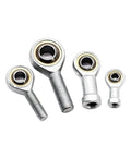 Heavy Duty Metric Threaded Rod End Spherical Bearings set, forged steel, self-aligning design for hydraulic cylinders.