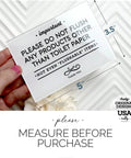 Holding Do Not Flush Rules Bathroom Sign Three And A Half By Five Inch With Adhesive Backing Ready To Stick Premium Glass Like Finish
