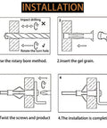 Installation guide for Self Drilling Hollow Wall Anchor Kit With Screws For Drywall And Plaster Grey Plastic Anchors