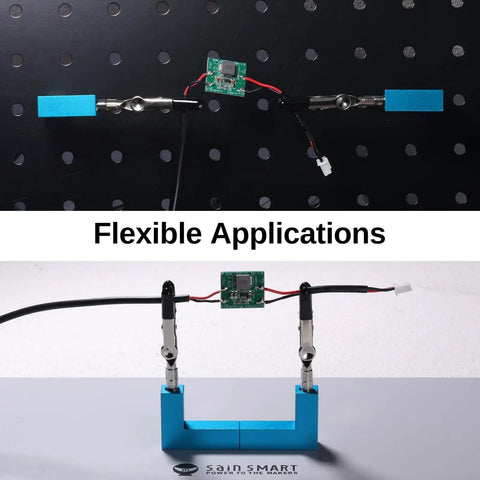 Magnetic Soldering Helping Hands With Strong Base And Flexible Separate Arms Pro Grade Soldering Aid in action