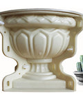Durable Concrete Planter Mold 9.65 By 10.2 Inches, Pro Grade Thick Plastic Mold with cactus insert for garden decor.