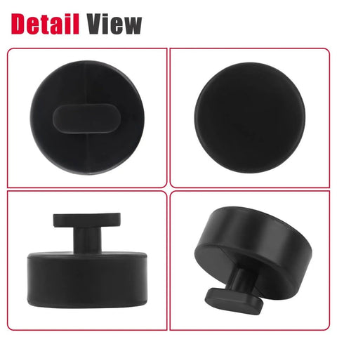 Rubber Jack Pad Set For Corvette C5 C6 C7 C8 With 4 Piece Set And Storage Bag showing detailed views of each pad