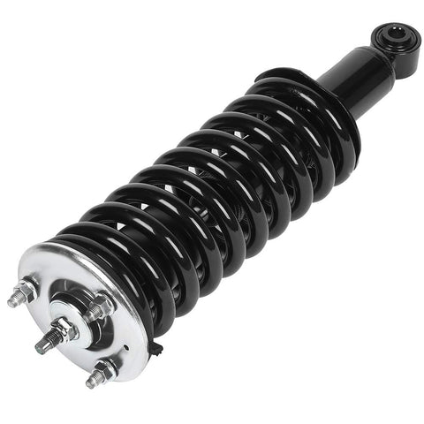 Complete Strut Spring Assembly Shock Absorber for Nissan Frontier 2005 to 2014, front view, featuring coil spring and mounting plate
