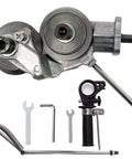Turn Your Drill Into a Metal Sheet Cutter Nibbler for Precise Cuts with wrenches, handle, and attachments displayed