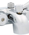 Clawfoot Tub Faucet With Ceramic Cartridges And Quarter Turn Diverter Valve Solid Brass Chrome Plated Construction